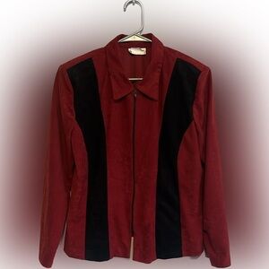 VINTAGE velour zip up dress jacket